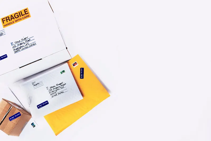 Stack of envelopes for a direct mail campaign